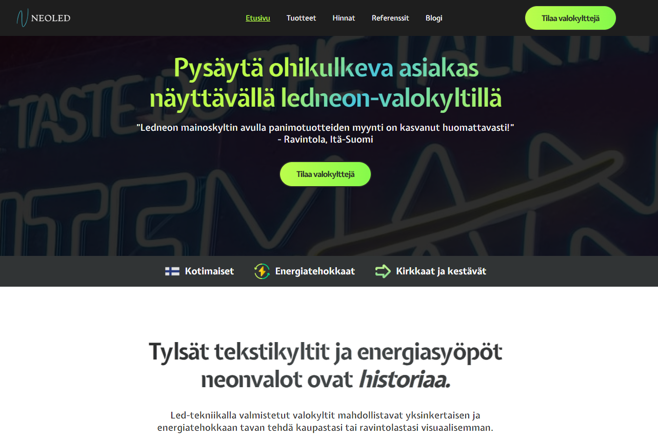 Neoled Oy Webflow project